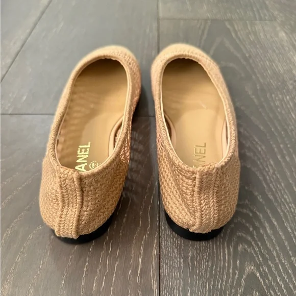 Beige Women's Ballerina Flats - Picture 4 of 5